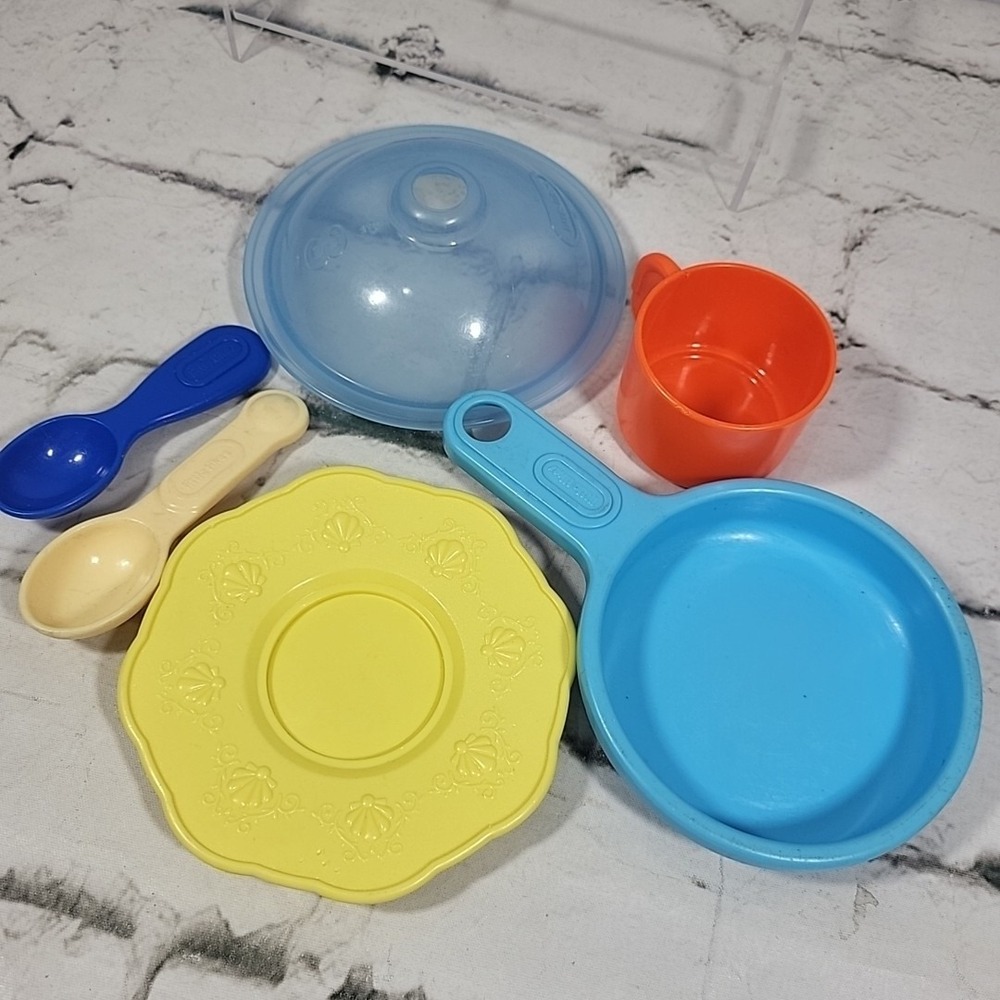 Vintage Little Tikes Play Dishes Replacement Pieces Lot Of 6